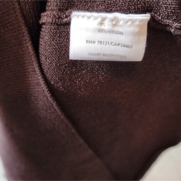 EILEEN FISHER BROWN BUTTON DOWN CARDIGAN SIZE LARGE - Picture 6 of 6